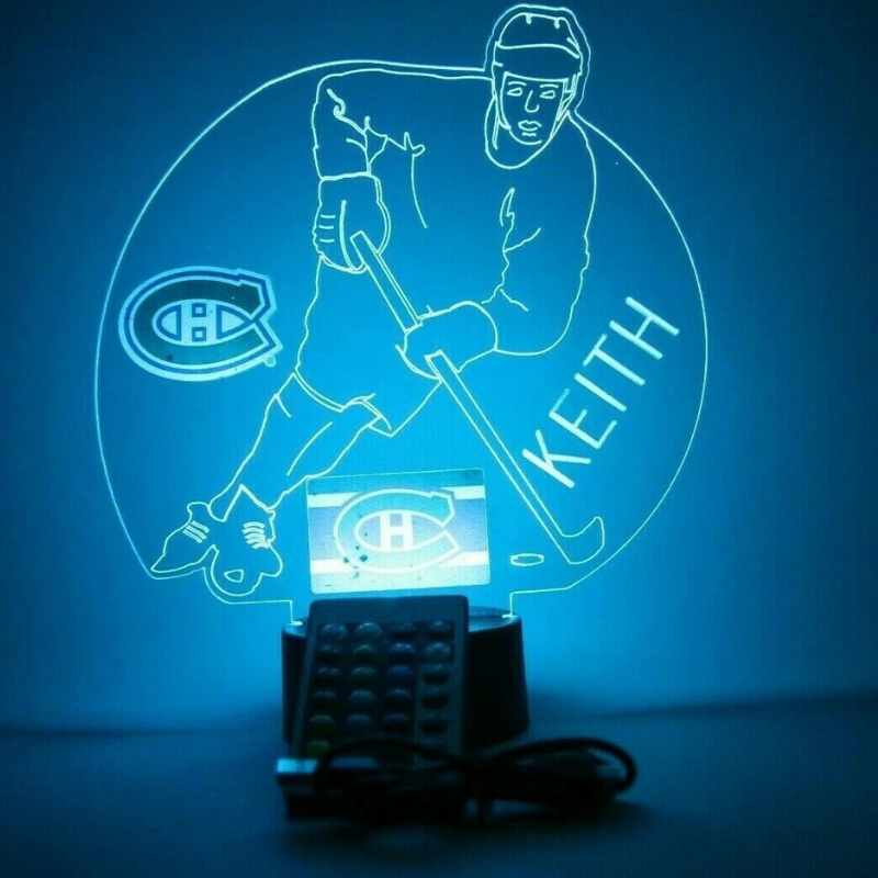 Montreal Canadiens Personalized Hockey Acrylic LED Lamp
