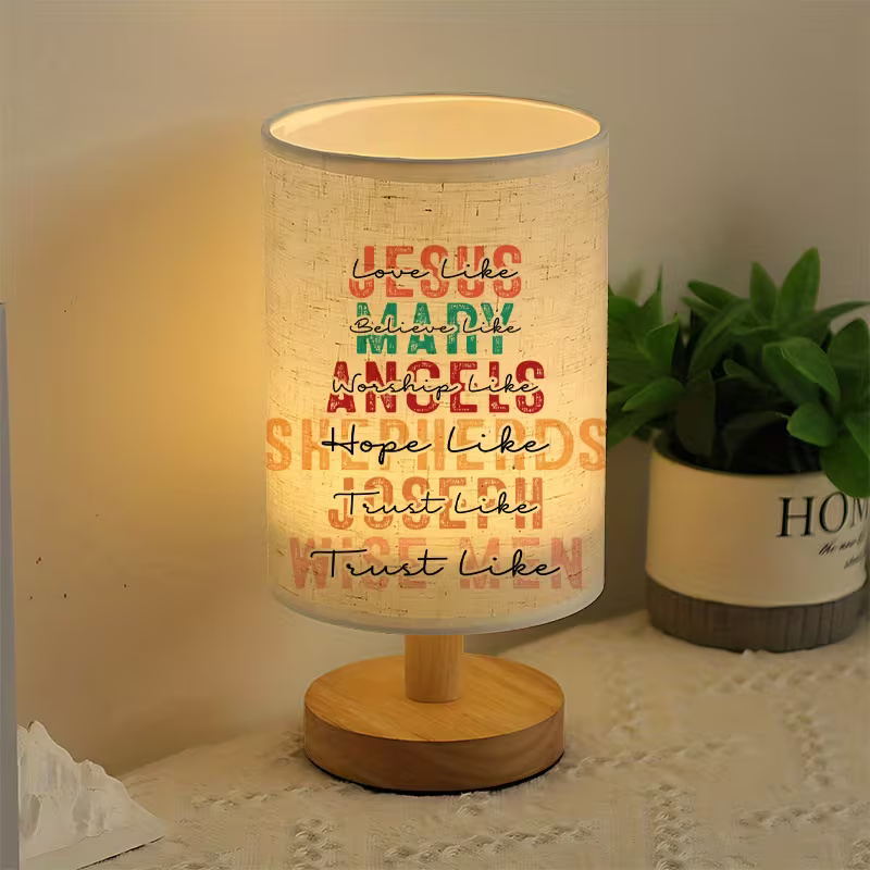 A Modern USB-powered Linen Lamp with a Unique Design and Exquisite Patterns