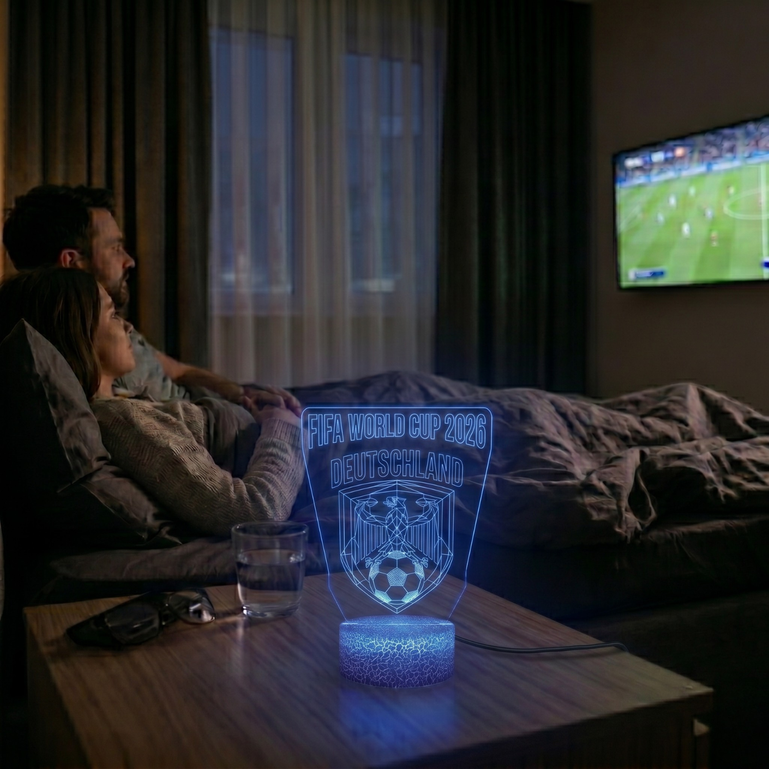 FIFA 2026 Germany Soccer Sports Themed 3D Optical Lamp