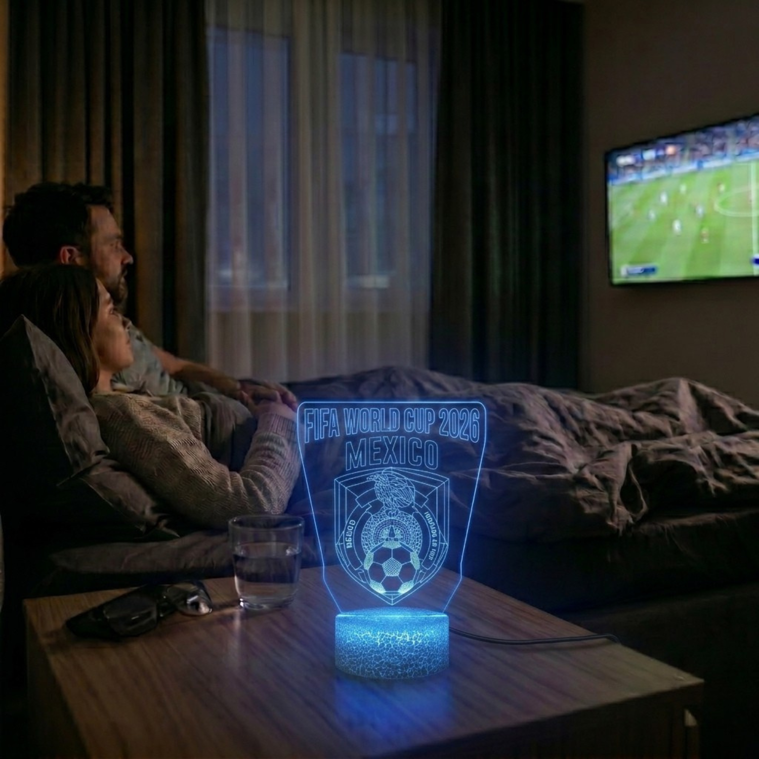 FIFA 2026 Mexico Soccer Sports Themed 3D Optical Lamp