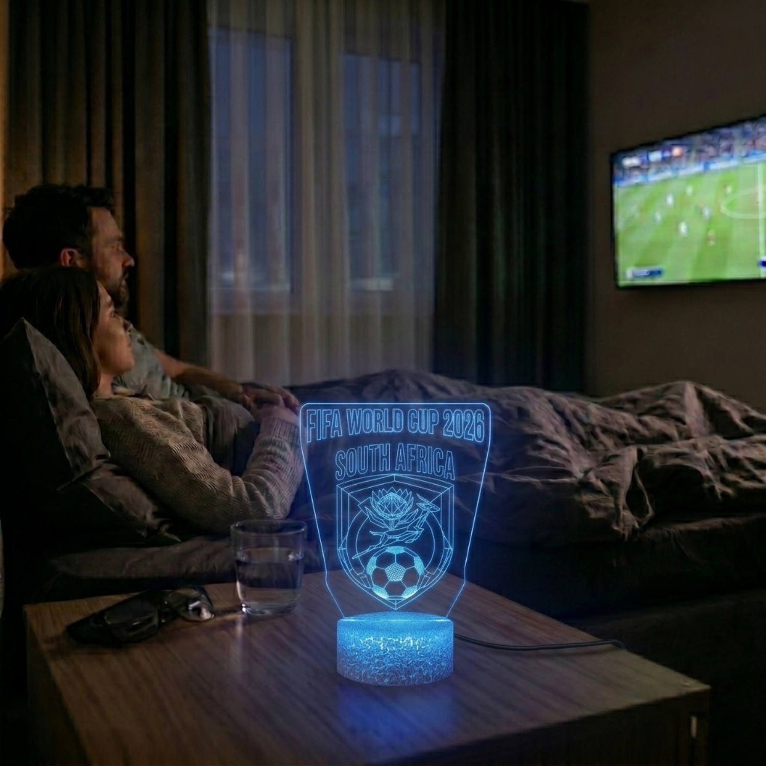 FIFA 2026 South Africa Soccer Sports Themed 3D Optical Lamp