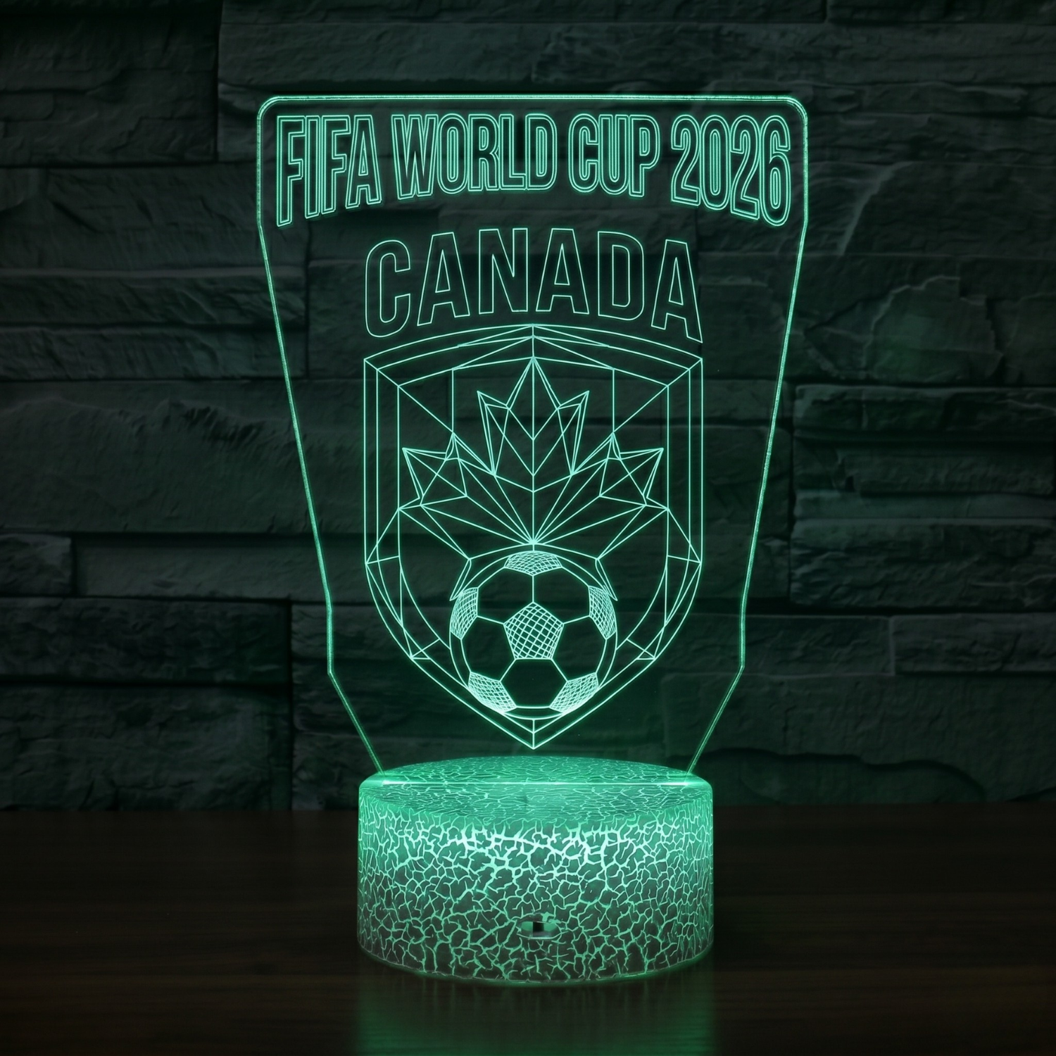 FIFA 2026 Canada Soccer Sports Themed 3D Optical Lamp