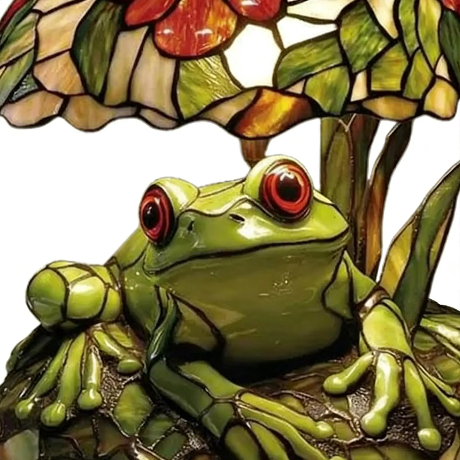 Stained Glass Frog Desk Lamp