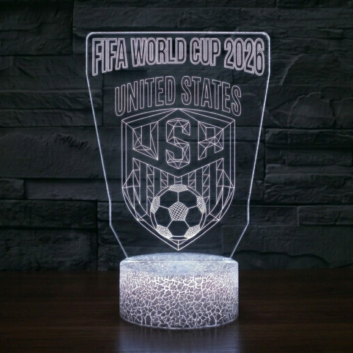 FIFA 2026 United States Soccer Sports Themed 3D Optical Lamp
