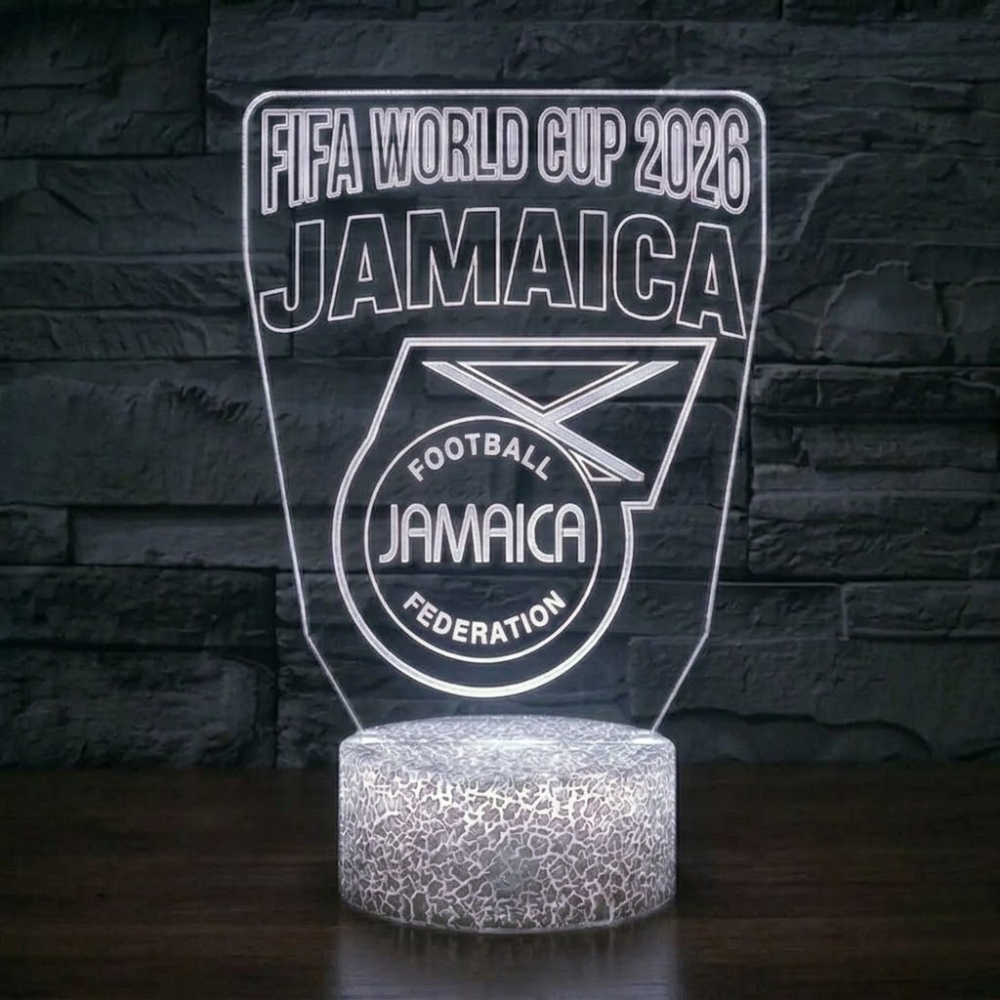 FIFA 2026 Jamaica Soccer Sports Themed 3D Optical Lamp