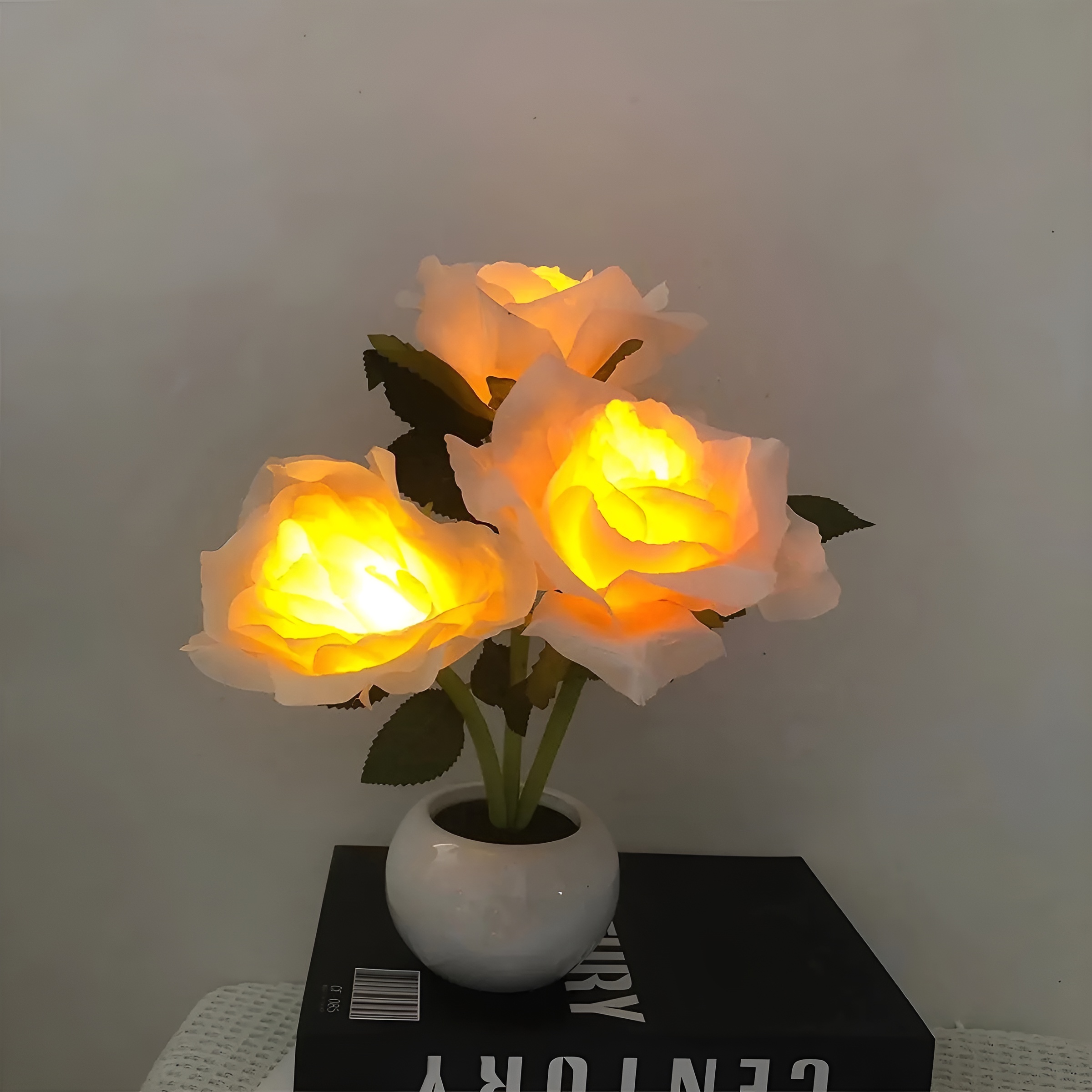 Tulip LED Night Light Vase Color Changing Decorative Table Light Lamp