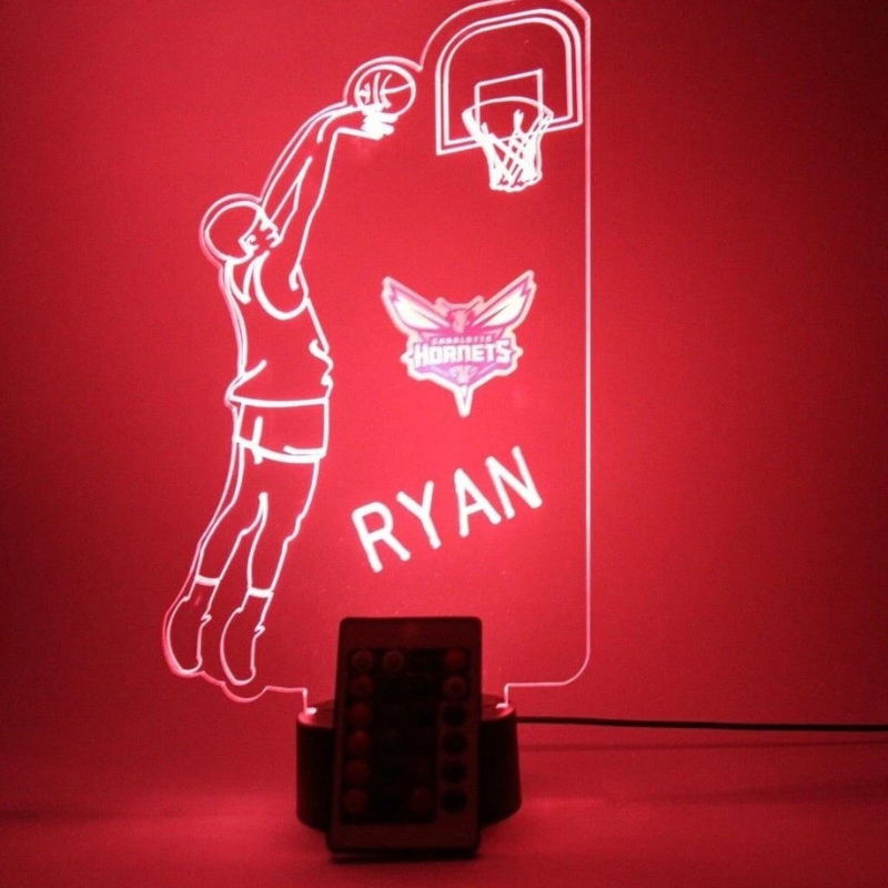 Charlotte Hornets NBA Basketball Player Fan Light Up Lamp 