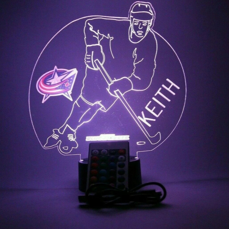 Columbus Blue Jackets NHL Hockey Player Sports Light Lamp 