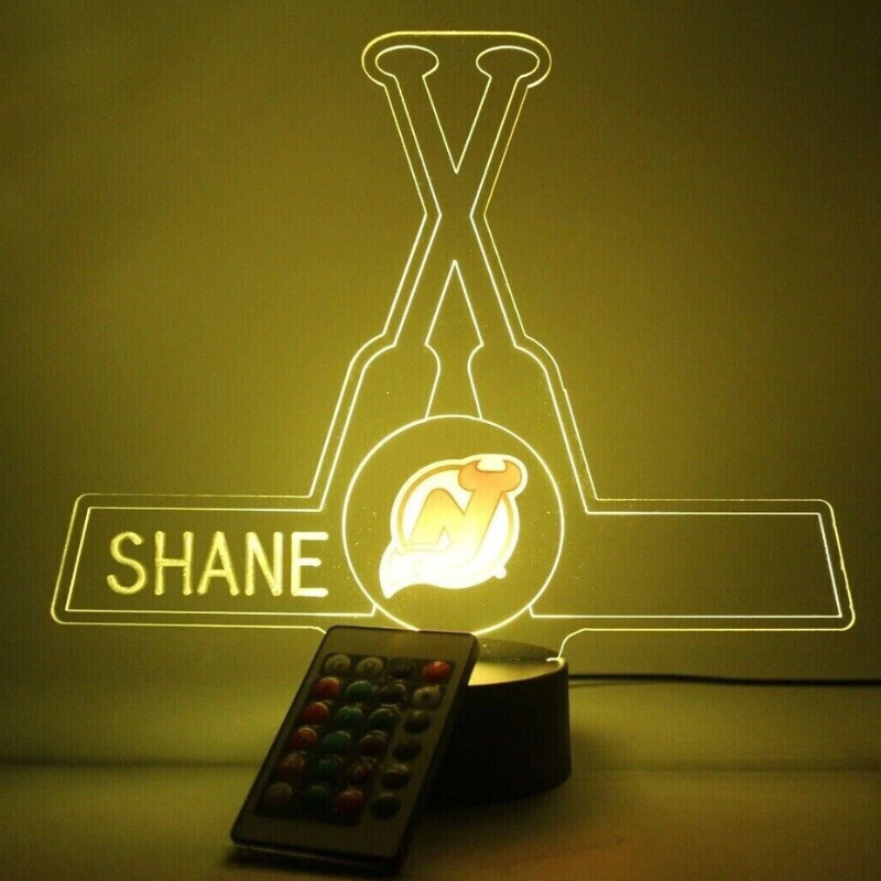 New Jersey Devils NHL Hockey Sports Light Up Lamp