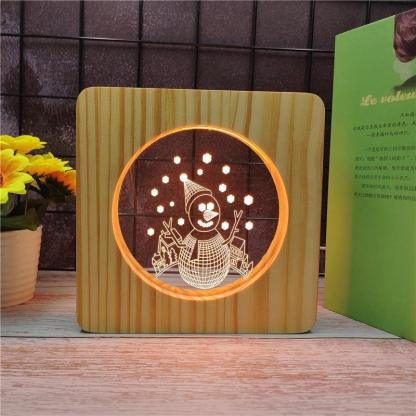 3D LED Optical Illusion Christmas Snowman Light-3D Optical Lamp