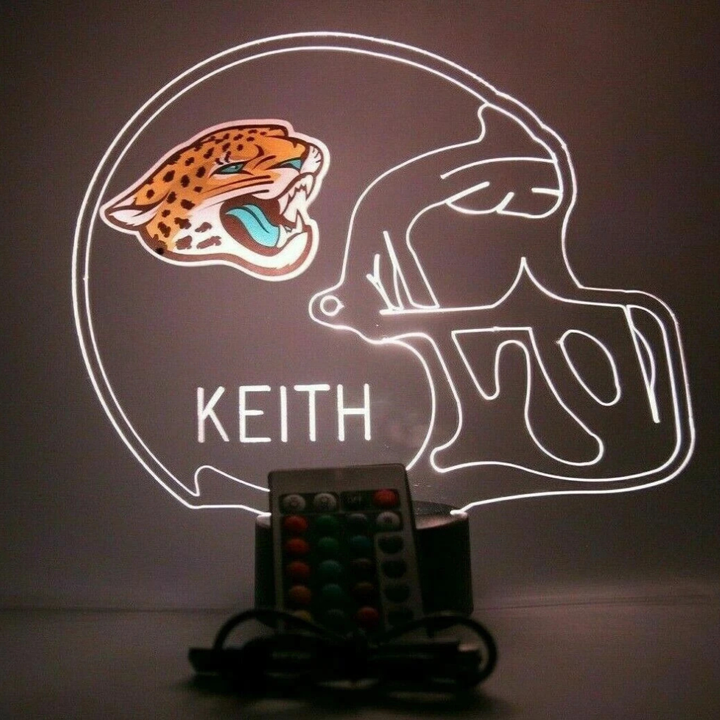 Jacksonville Jaguars Personalized LED Football Night Light
