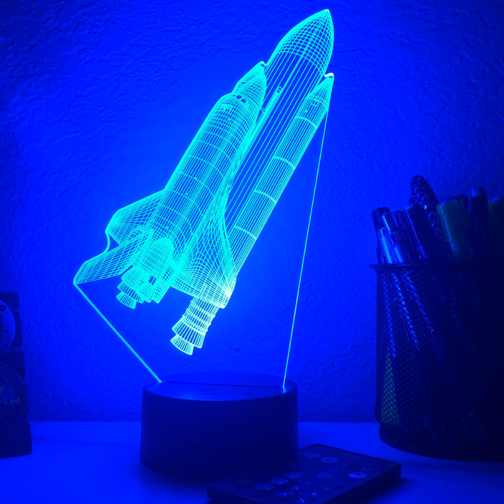 Space Shuttle Shaped LED Lamp-3D Optical Lamp