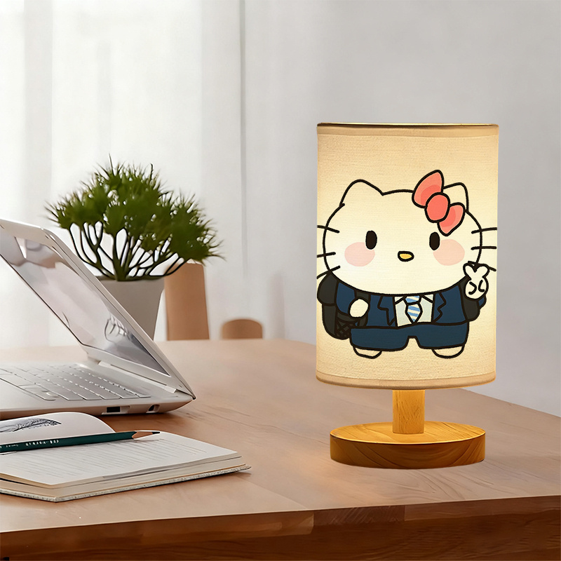  USB-powered linen lamp with a creative design featuring