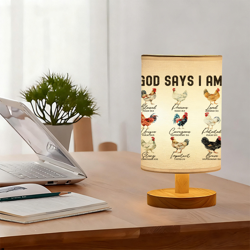 USB-Powered Linen Table Lamp  Ideal Gift for Housewarming