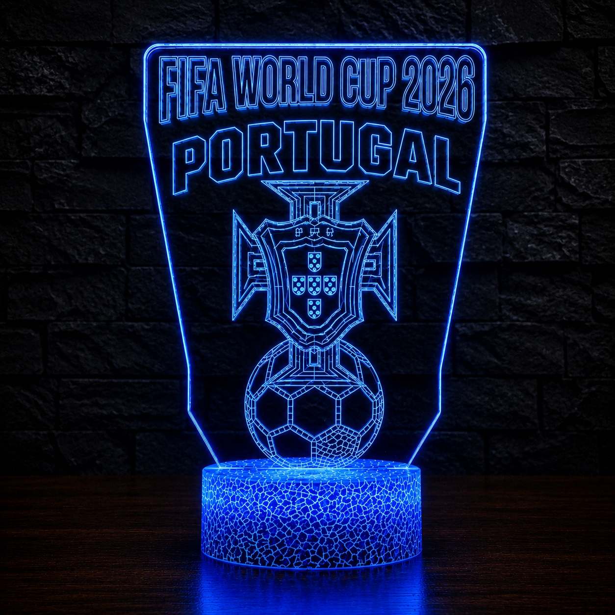 FIFA 2026 Portugal Soccer Sports Themed 3D Optical Lamp