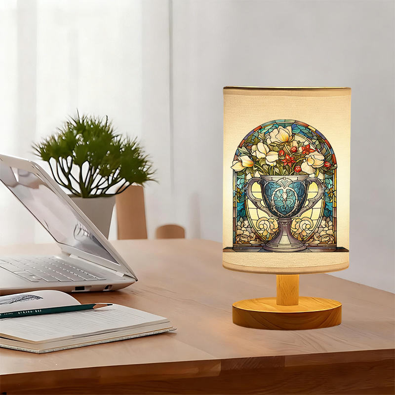 Contemporary Linen Lamp, Powered by USB, Features a Distinctive Design And Beautiful Patterns
