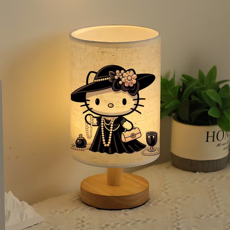 Kitty Night Themed USB Powered Bedside Lamp