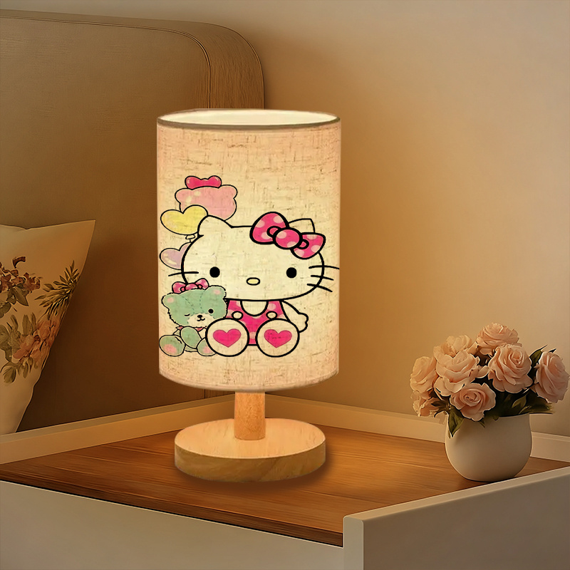 modern Sanrio USB-powered linen lamp with a creative suitable Sanrio patterns 