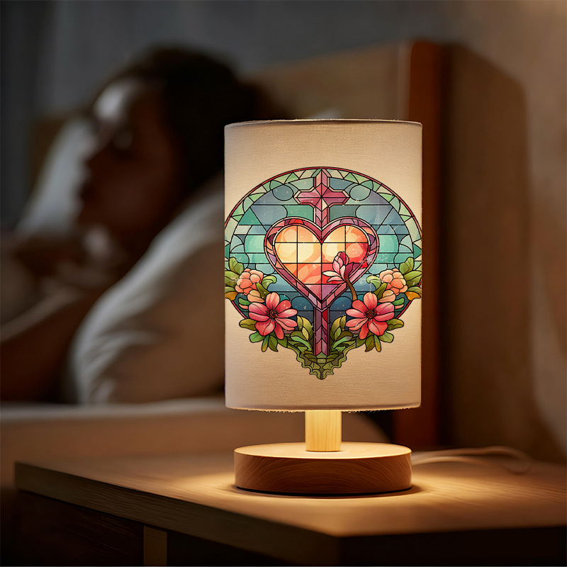 Contemporary Linen Lamp Powered by USB