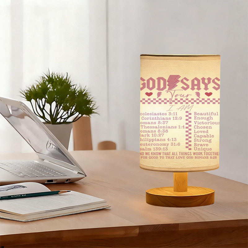 Modern USB-powered Linen Lamp with a Unique Design34