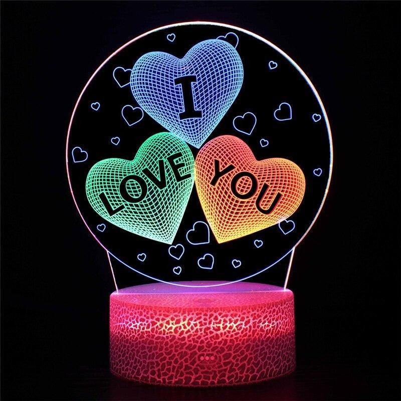 3D Night Light Table Lamp - 3D Optical Lamp
