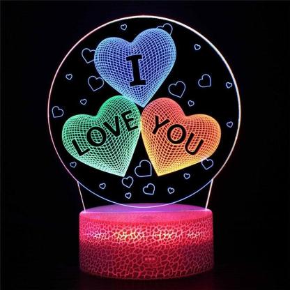 3D Night Light Table Lamp - 3D Optical Lamp