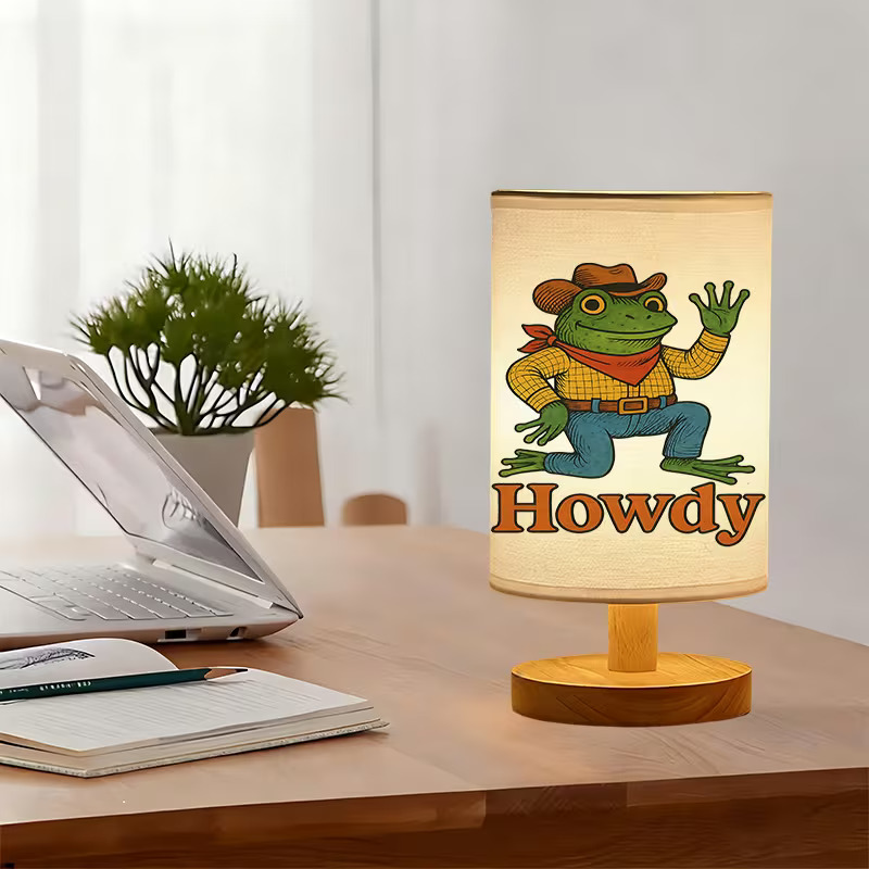 A Modern USB-powered Linen Table Lamp 