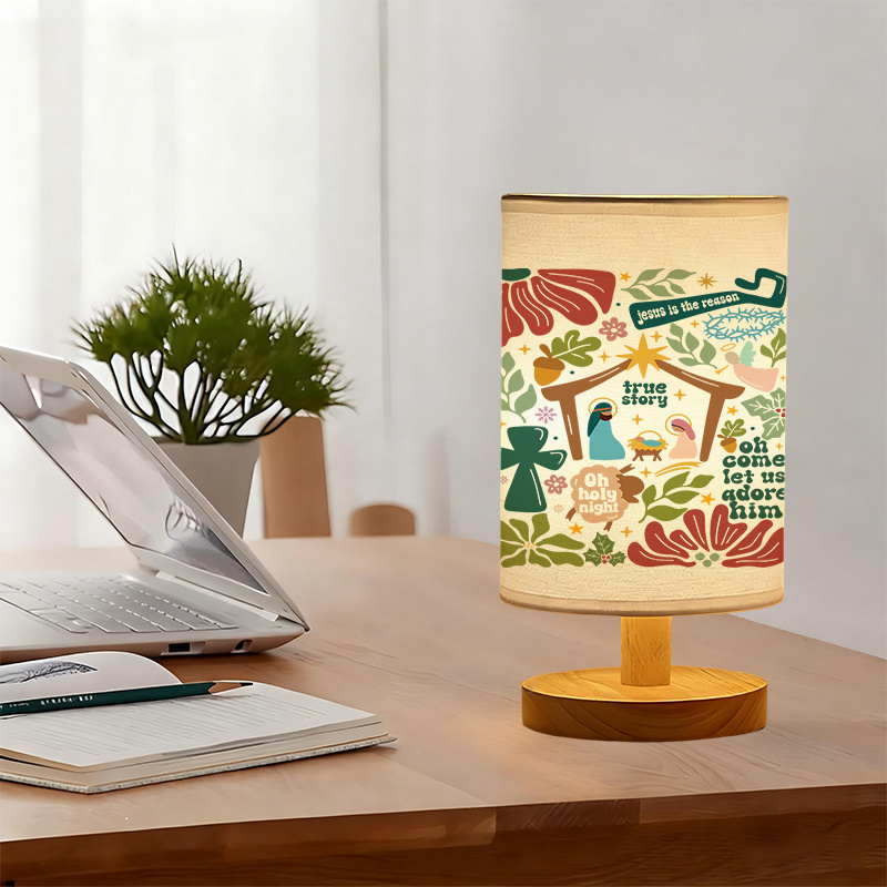 A Modern USB-powered Linen Lamp with a Unique Design and Exquisite Patterns