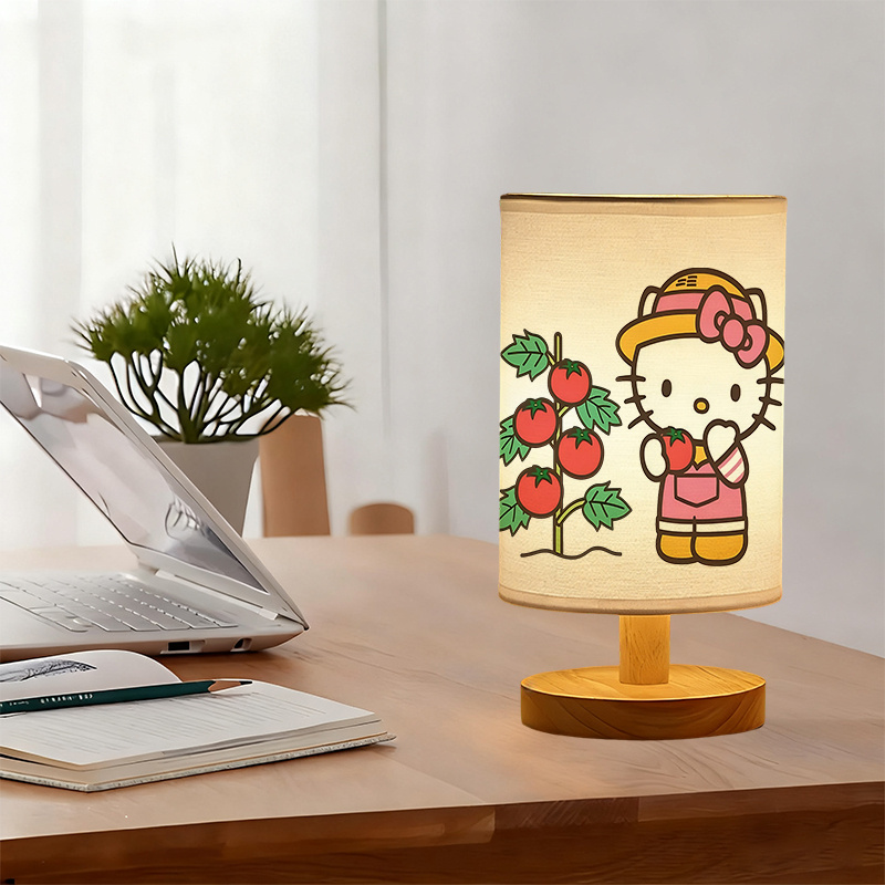 Sanrio USB-powered linen lamp  and bedroom, making it an excellent gift 