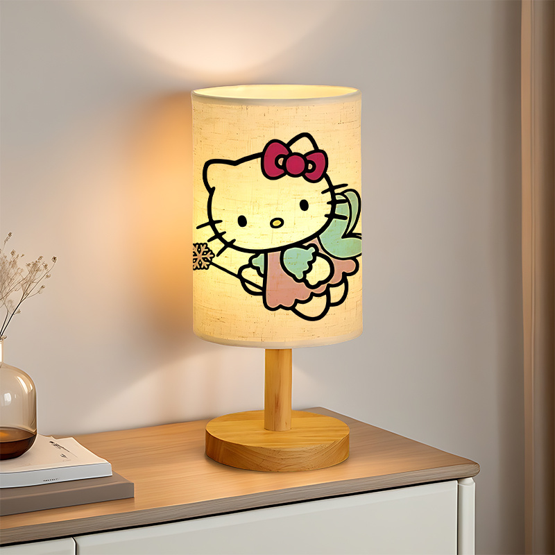 Sanrio Hello-like Character USB-Powered Bedside Lamp with Soft Glow Lighting 