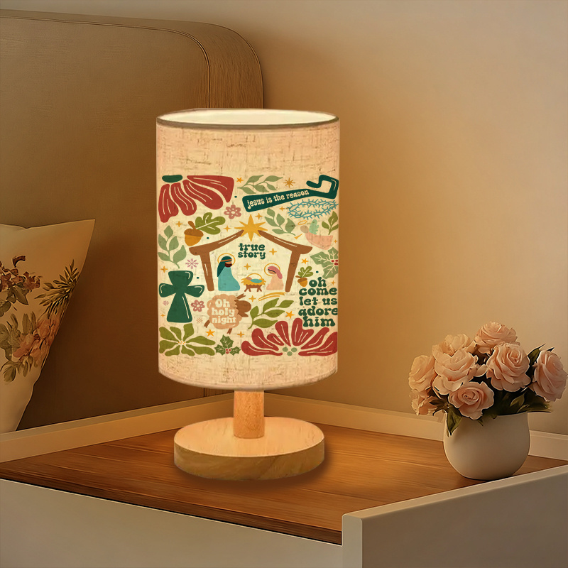 A Modern USB-powered Linen Lamp with a Unique Design and Exquisite Patterns