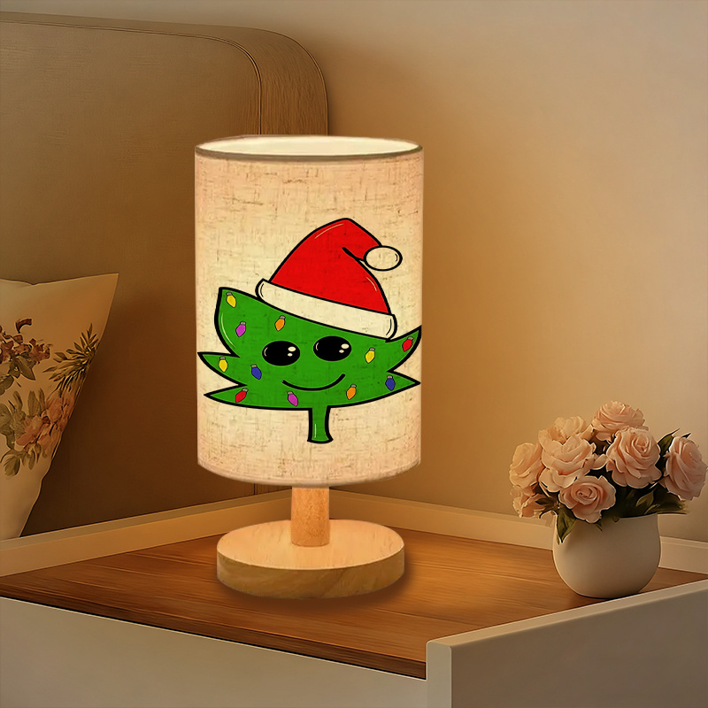 USB-powered Linen Table Lamp Creative Patterns, Perfect For Bedside Decoration
