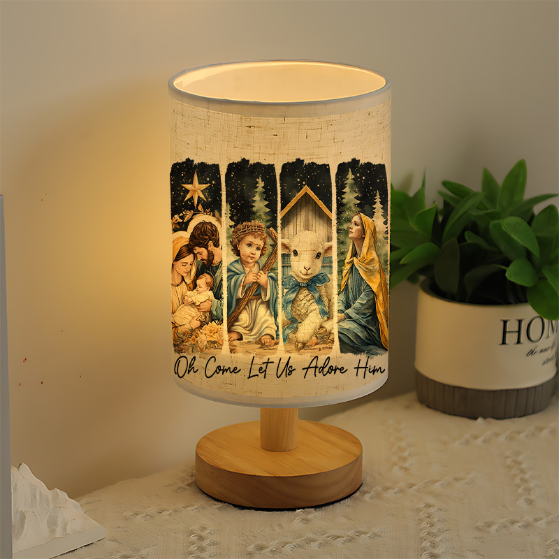 Modern USB-Powered Linen Lamp