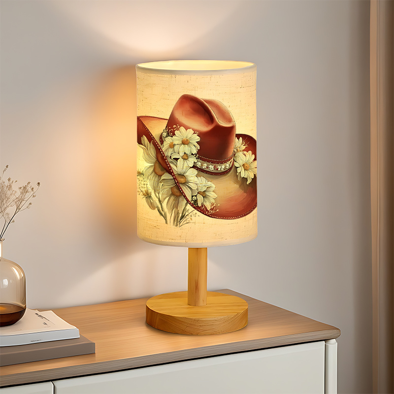 Modern USB-Powered Linen Lamp