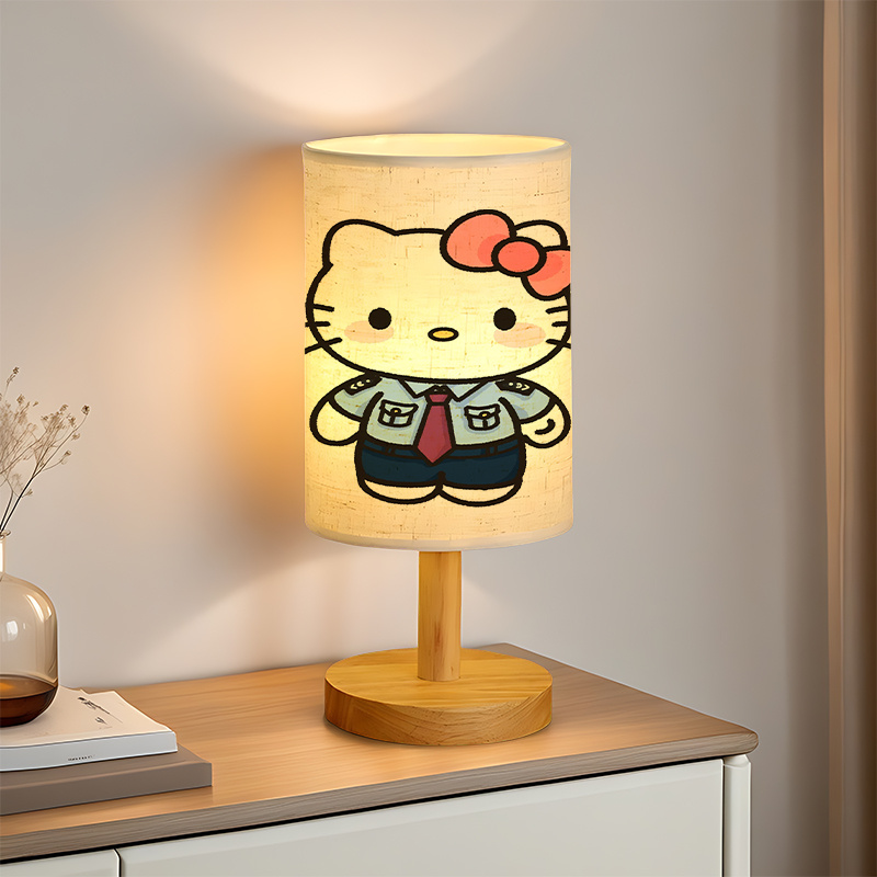 USB powered Linen Table Lamp with Creative Patterns