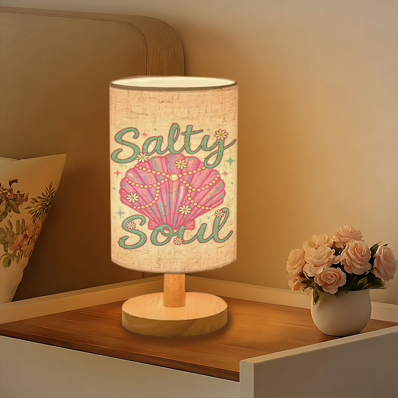 Modern USB-powered Linen Bedroom Lamp 