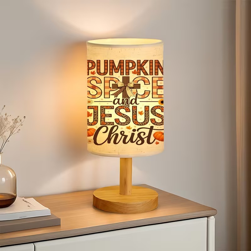 Pumpkin Christ Themed USB Powered Bedside Lamp
