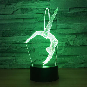 Gymnastics 3D Optical Illusion Lamp - 3D Optical Lamp