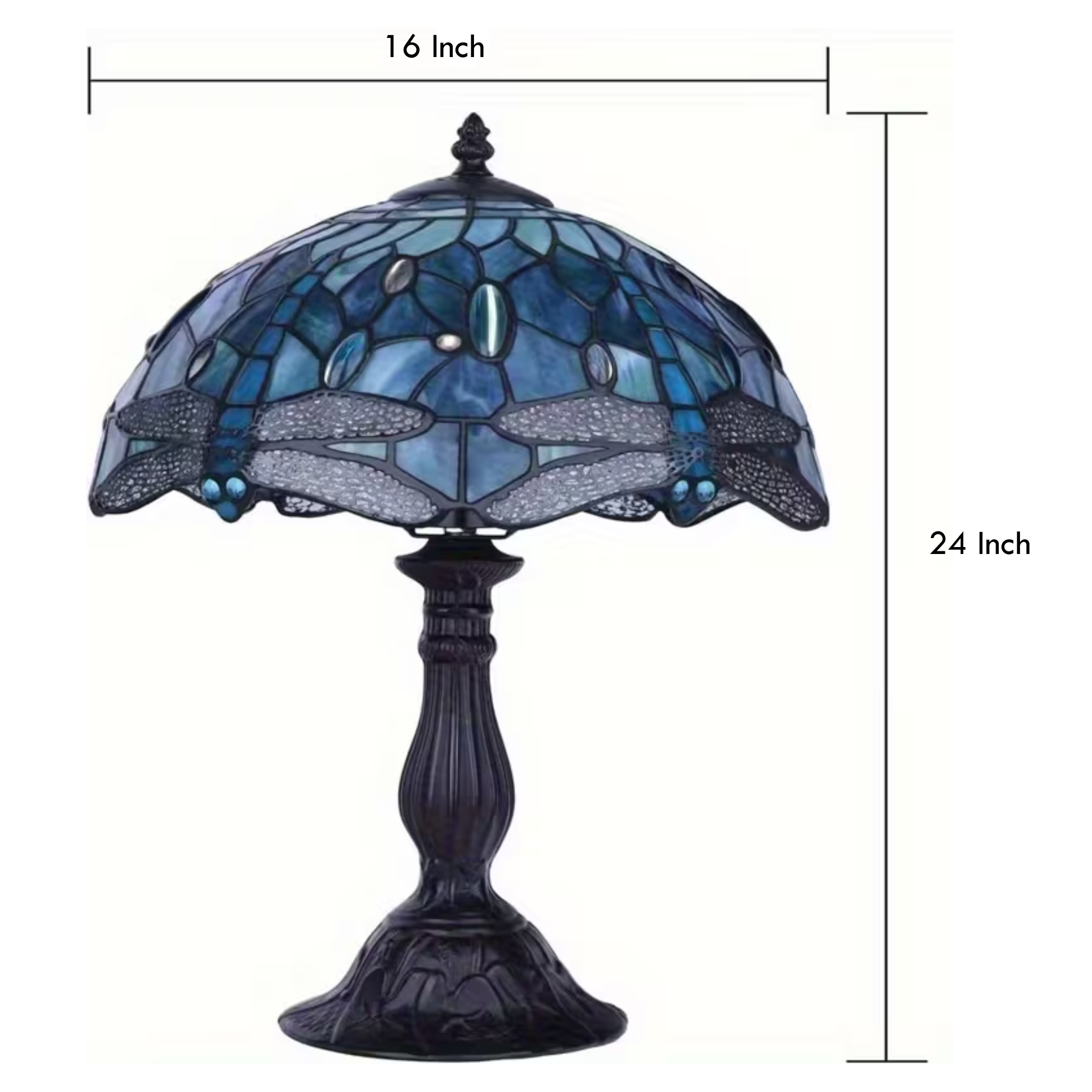 Tiffany Wisteria Stained Glass Table Lamp