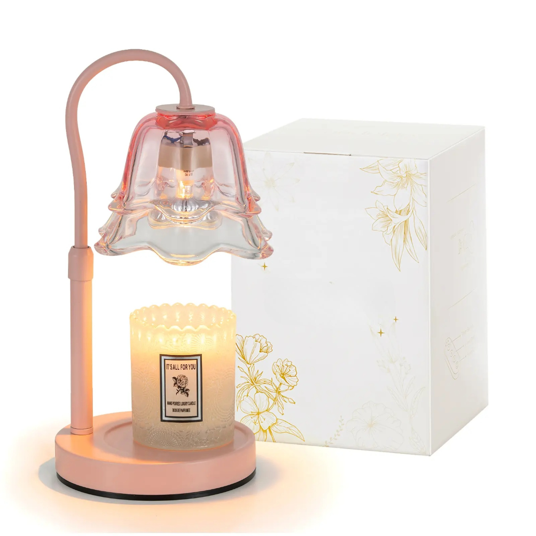 Floral Glass Candle Warmer Lamp