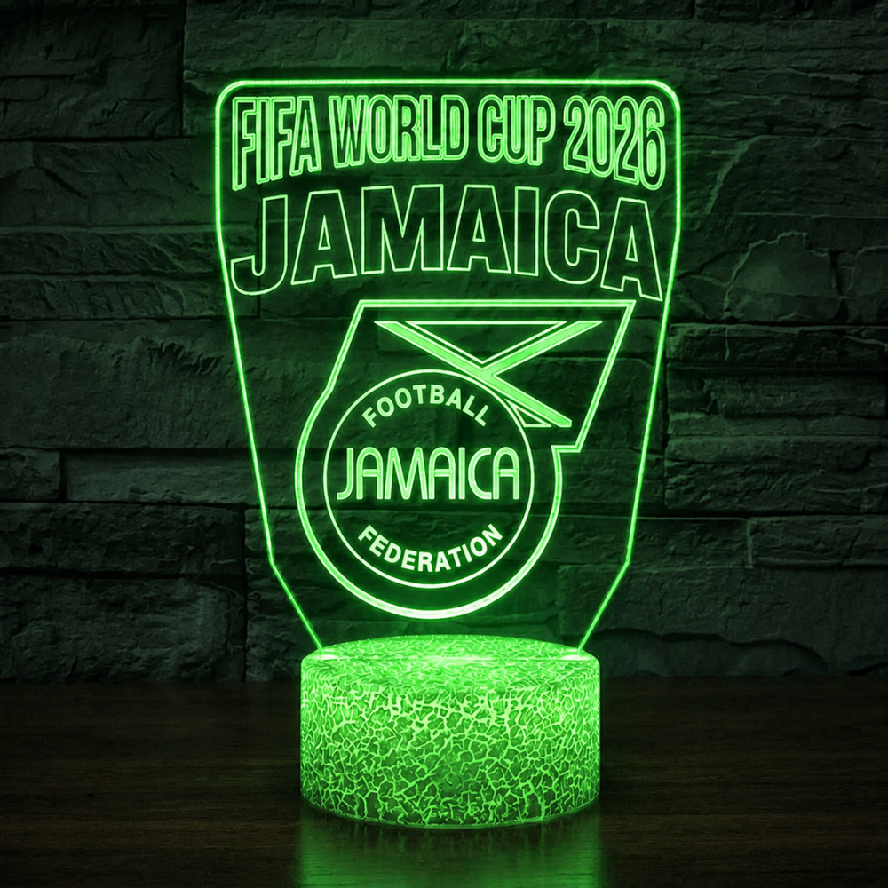 FIFA 2026 Jamaica Soccer Sports Themed 3D Optical Lamp