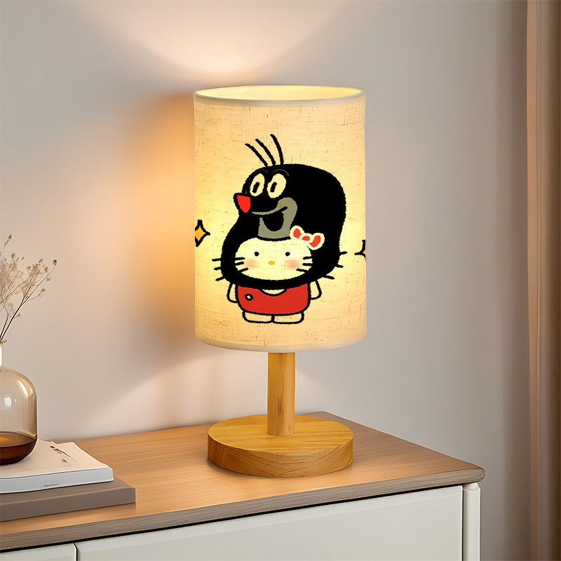 USB-Powered Table Lamp with Cute Characters - Bedside Lamp for Room