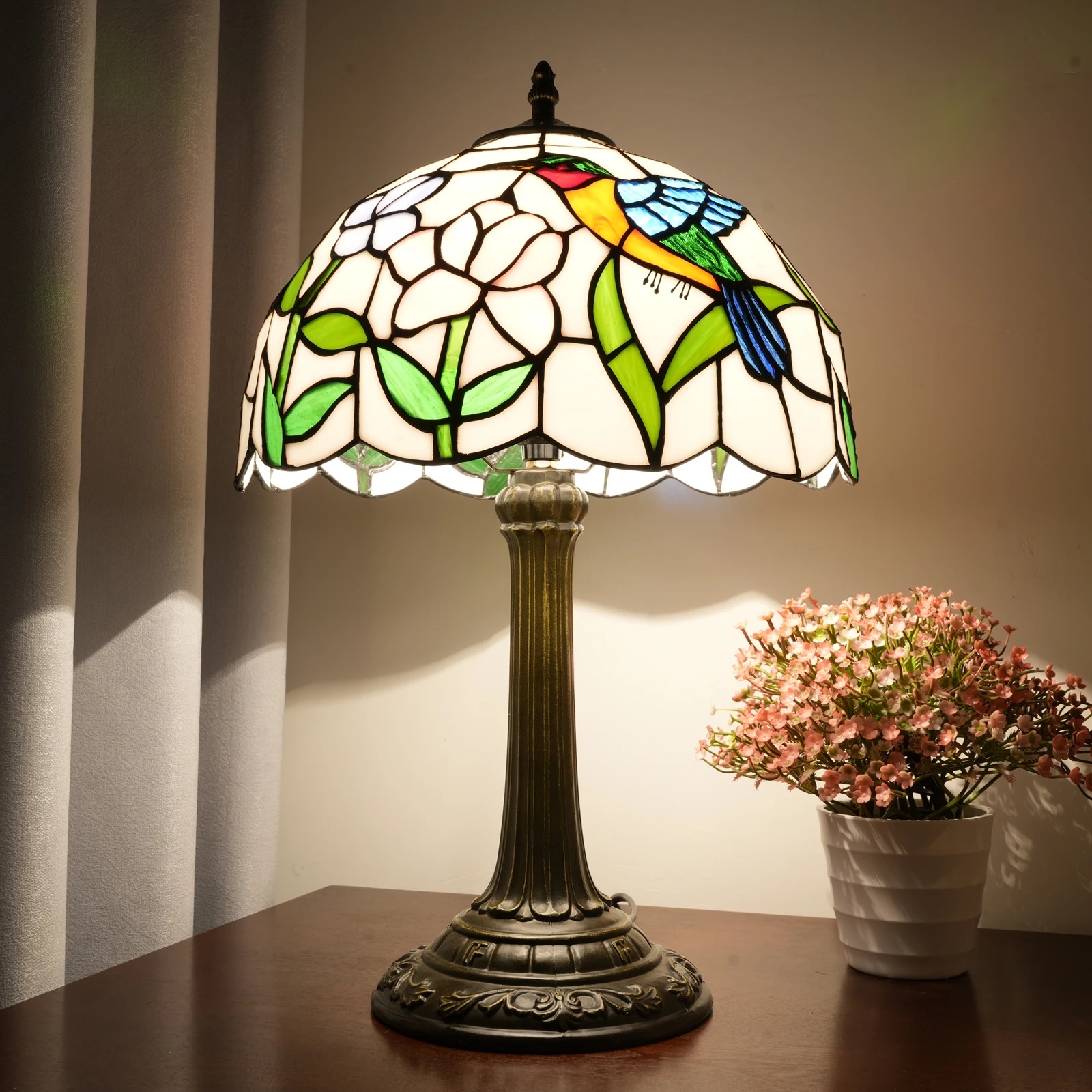 Hummingbird Flower Desk Lamp