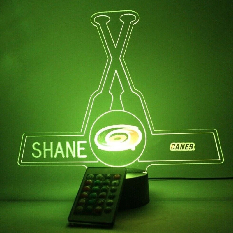 Carolina Hurricanes NHL NC Canes Hockey Fan Light Up Lamp