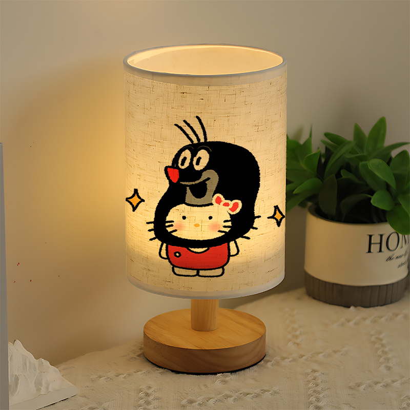 USB-Powered Table Lamp with Cute Characters - Bedside Lamp for Room