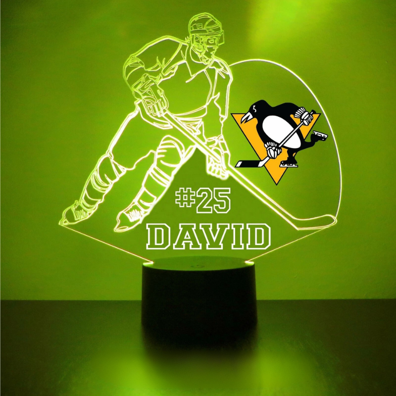 Personalized Pittsburgh Penguins Night Light Lamp