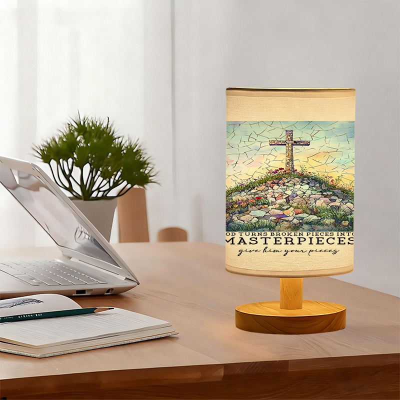 A Modern USB-powered Linen Lamp with a Unique Design and Exquisite Patterns