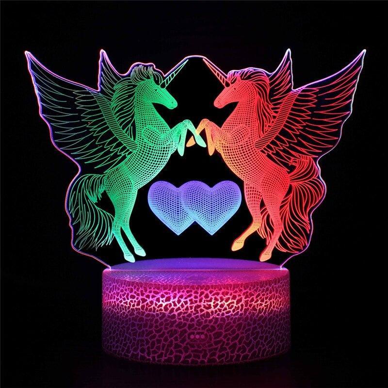 3D Night Light Table Lamp - 3D Optical Lamp
