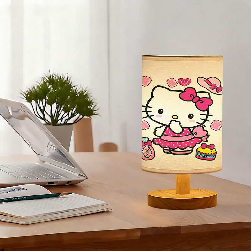 A modern Sanrio USB-powered linen lamp with a creative design