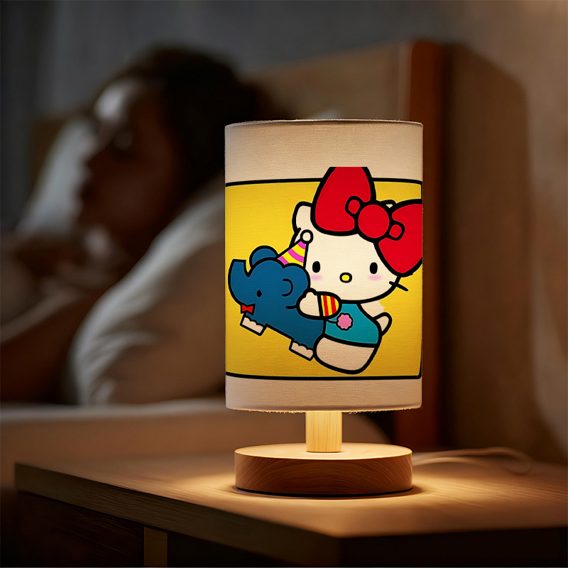 A modern Sanrio USB-powered linen lamp with a creative design